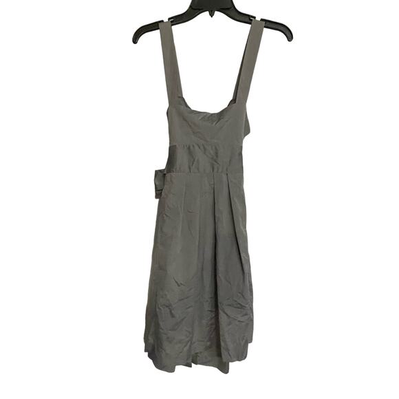 Theory Kantarai Dress Button Down Belted Sleeveless Gray‎ Size 10 Pockets NEW - Picture 2 of 9